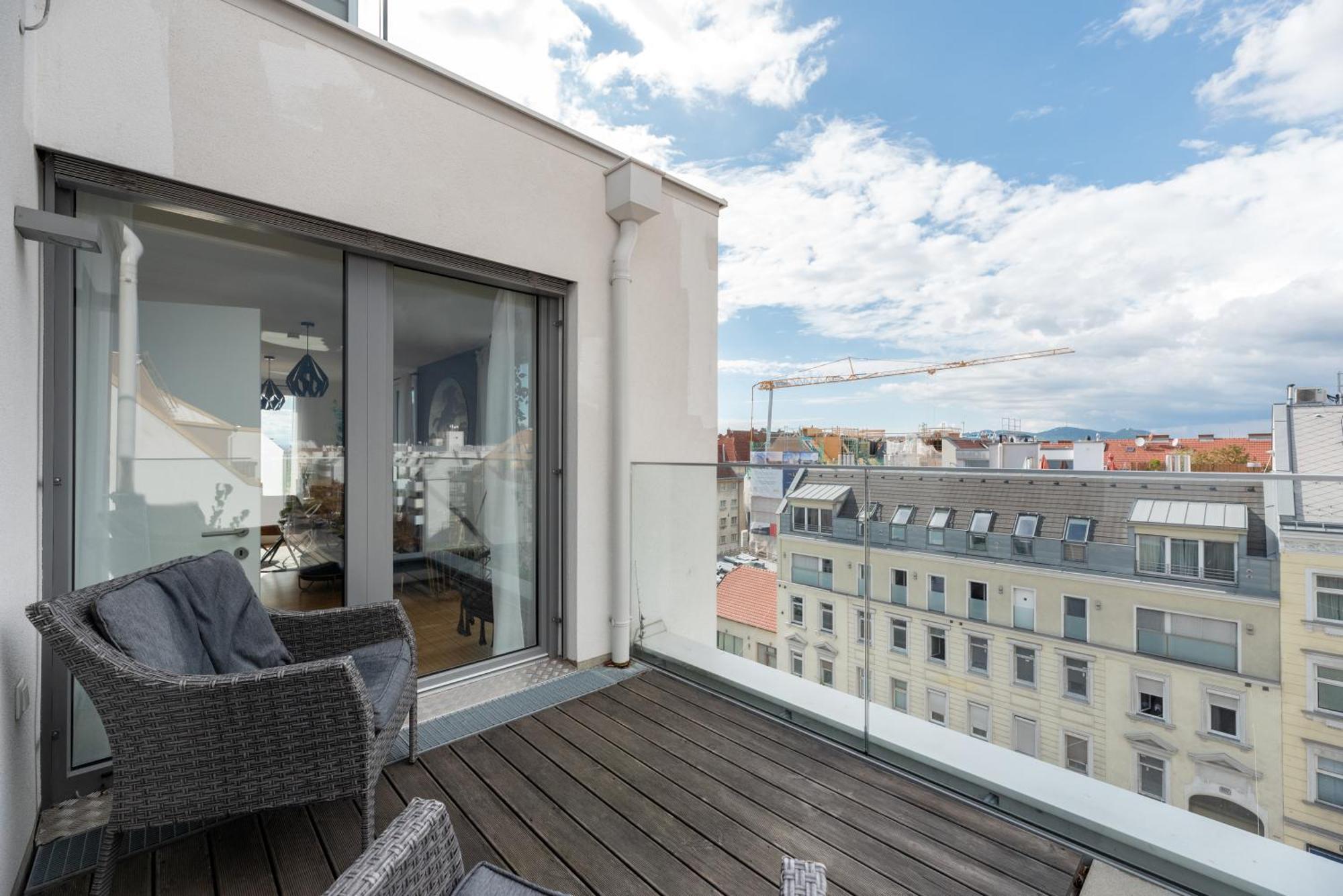 Apartment Mit Traumhafter Dachterrasse & Weitblick Vídeň Exteriér fotografie